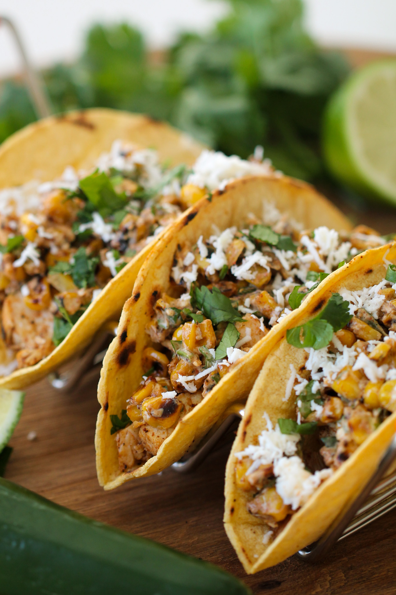 Street Corn Chicken Tacos